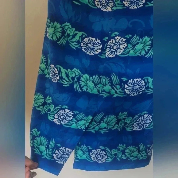VTG Sag Harbor, Blue Floral Sheath Shift Midi dress Womens Sz 10 NWOT - Picture 9 of 10